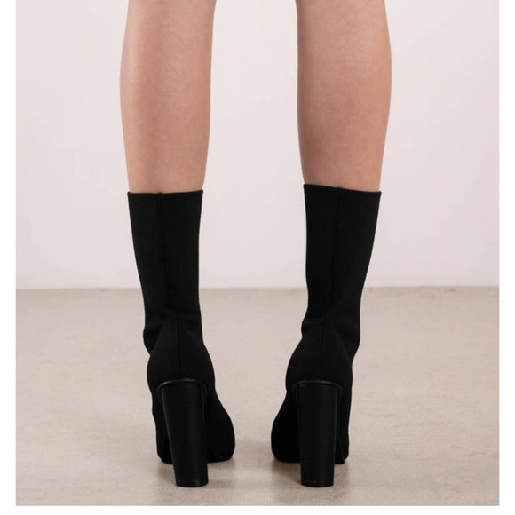 Black Sock Ankle Boots - Picture 3 of 5
